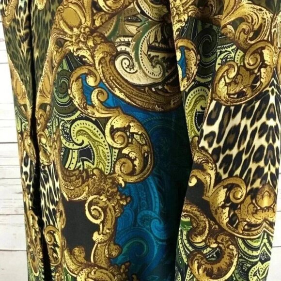 SUSAN GRAVER Scroll Print Button-Down Vintage Top Size 4 - Picture 6 of 9